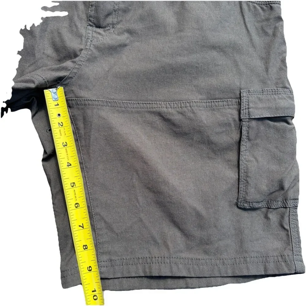 Prana Standard Fit Stretch Zion II Shorts Men’s 38 Webbing Belt Zip Pocket Tech